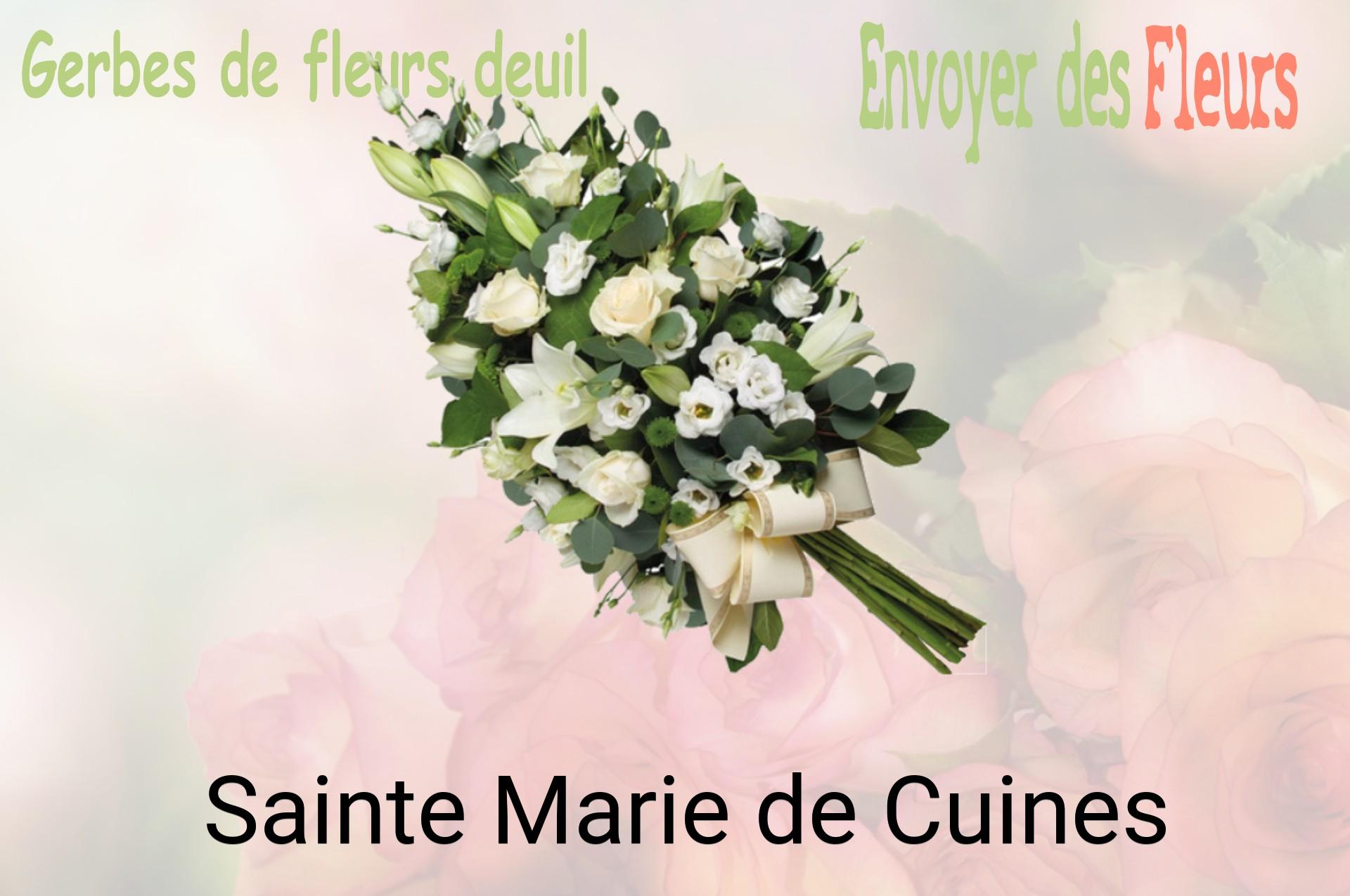 Gerbe de fleurs de deuil livrée à Sainte-Marie-de-Cuines